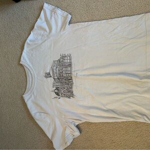 Brandy Melville John Galt White Graphic T-Shirt